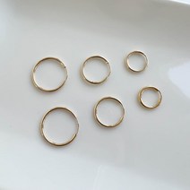 14kGP 파이프 링 귀걸이 (한쌍) - 골드필드 12mm 16mm 20mm 30mm