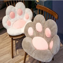 달밤마켓 폭신한 고양이 분홍젤리방석 귀여운 냥이발 쿠션 고양이 발 방석, 화이트소-MWCY01