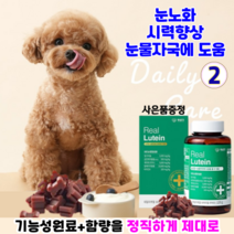 강아지 눈물자국 눈 건강 영양제 펫생각 루테인 반려견 영양제 애견 시력건강 눈꼽 눈물얼룩제거 백내장 녹내장 예방, 2개