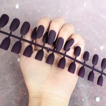 네일팁 블랙 화이트 매트 인조 네일 팁 스퀘어 헤드 발레 분리형 프레스 풀 커버 인공 반투, 없음, 820-Y23