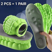 족저근막염 신발 키높이 평발 기능성 깔창 Latex Sport Insoles Soft High Elasticity Shoe Pads Orthotic Breathable Deodor, Green-Style2_37-38(245mm)