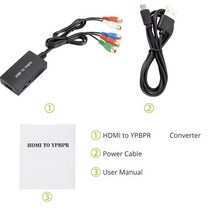 블루 레이 odd 플레이어 GRWIBEOU HDMI to YPbPr Converter 지원 1080P / 720P DVD 블루 레이 플레이어 P, 01 Black_01 HDMI to YPbPr