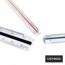 우찌다 삼각 스케일 자 제도용 축척자 실내건축기사 제도도구, 15cm