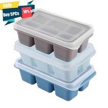 가정용 업소용 미니 제빙기 휴대용 대용량Kitchen mini ice tray ice 금형 홈메이드 실리콘 soft bottom ice box 냉장고 frozen ice box, 단단한 바닥 3pcs, 1-1개