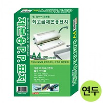 팬시로비 제본용 PP표지 A4 반투명사선 연두색 (100매입) (FLP-OO5)제본용표지 제본표지 문구 사무용품 제본용지, 본상품