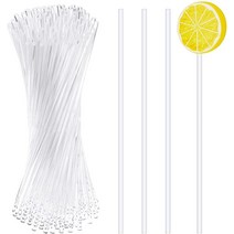저스트포 100pcs 10.2cm 투명 롤리팝 스틱 재사용 가능한 안전한 케이크 팝 빨판 초콜릿 설탕 캔디 아크릴 막대, [01] 공간, [01] 102mm