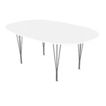프리츠한센 슈퍼 엘립티컬 테이블 B613 180x120cm 라미네이트 화이트 식탁 철제 스테인레스, 기본