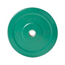 CAP 바벨 올림픽 2인치 고무 범퍼 플레이트 싱글, Green/ 10 Pound