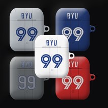 와우박스 2021시즌 토론토 블루제이스 류현진 싸인 에어팟 버즈 하드 케이스, 유광 하드케이스, 에어팟 프로