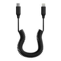 Bawanfa 코일 USB-C 라이트닝 케이블 MFi 인증 고속 충전 데이터 전송 포함 아이폰 13 12 11 프로 맥스 XR XS X 8 7 6 플러스 5 SE 및 기타용