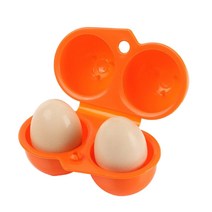 1Egg 상자 저장 계란 컨테이너 캠핑 및 여행 휴대용 캠핑 캐리어 야외 피크닉 바베큐 하이킹을위한 계란 컨, 02 주황색