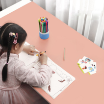 비세이프 가죽 와이드 대형 데스크매트 책상매트 11컬러 6사이즈 식탁매트 깔판 패드, 단면, 옐로우