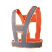 야광 반사 안전조끼띠 오렌지 XXL 3개 주머니조끼 펜꽂이조끼