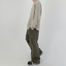 봄 가을 바이오 카고 와이드 팬츠 / 검 베 카