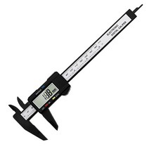 버니어 캘리퍼스 150mm 6 인치 전자 디지털 마이크로 미터 탄소 섬유 비정밀 측정 기기 캘리퍼스 전자 마이크로미터, [02] black