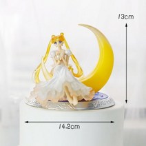 케익토퍼 생일 환갑 칠순 브라이덜샤워 애니메이션 러 문 웨딩 드레스 PVC 액션 피규어 컬렉션 모델 장난감 인형 케이크 장식 소녀 디저트 선물, Sailor Moon E