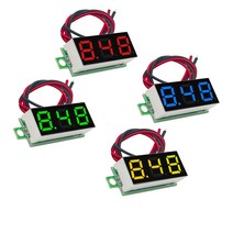 검전기 0.28 인치 DC LED 디지털 전압계 0-100V 자동 자동차 모바일 전원 전압 테스터 감지기 12V 빨간색 녹색 파란색 노란색, [02] 파란, [02] DC0-100V Three Line