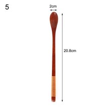 다기 세트 수제 티웨어 티스푼 나무 차 스틱 말차 스푼 향신료 가제트 조리기구 잎 주걱 가이드 주방 도구, 02 5