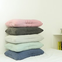 코튼샤워 DIY 통째로 빨아쓰는 높이조절 경추 베개 세탁망 충전솜 증정 경추베개, 핑크, 1개