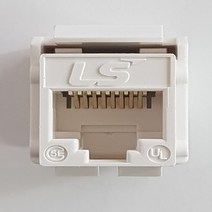 LS전선 매입 플레이트 4구 키스톤잭 아울렛 벽부형 모듈, 1개, 키스톤잭 (CAT.5e 백색)