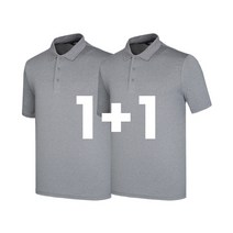 [1+1]데일리 시원한 스판 카치온 카라 반팔티셔츠 1+1
