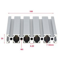 어닝레일 2040 3030 알루미늄 프로파일 100 350 400 450 500 550 600 mm 선형 레일 압출 CNC 3D 프린터 부, 05 20100_14 750mm