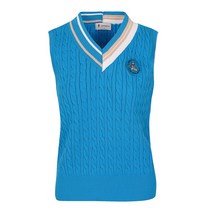 까스텔바작 여성 케이블조직 브이넥 베스트 BGCSSV502AL, 085