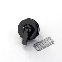 금속 라운드 회전 잠금 트위스트 걸쇠 1 개 가죽 공예 여성 가방 핸드백 어깨 지갑 DIY 하드웨어 액세서리, Gun Black