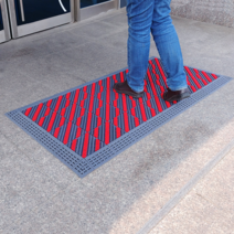 학교 병원 상가 출입구 브러시 카디매트, 사각 그레이 (1줄)