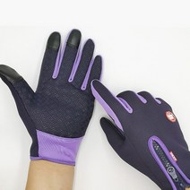 테니스 글러브 장갑 겨울 따뜻한 스키 남성 여성 전체 손가락 터치 스크린 가열 방수 오토바이 사이클링 하이킹 낚시 자전거 s-xxl, l, 5-보라색