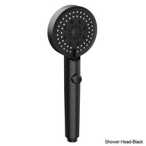 수압상승 샤워기 독일 증압 샤워헤드 욕실 6Modes Shower Head Adjustable High Pressure Water Saving One, 01 Black-Shower Head