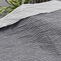 태백섬유 실크 심지 본딩 플리츠 웨이브 주름 원단, 믹스그레이