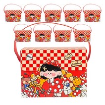 정담 해피베이비 가죽손잡이 캐릭터 선물상자, 10개입, 레드