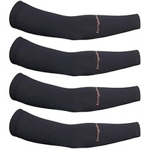 일본정품 씨네 암커버 암커버 쿨링 흡한속건 미끄럼방지 자외선차단 자외선차단커버 스포츠활동용 프리사이즈, 블랙 4 개