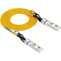 10Gtek [화이트] 컬러 10G SFP DAC 케이블 - 시스코 SFP-H10GB-CU5M 유비퀴티 유니파이 디링크 슈퍼마이크로 넷기어 미크로틱 포티넷용 트위낵스 5m(16.4, Yellow, 2m