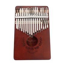 피아노 접이식 폴딩 디지털 카시오 신디 휴대용 17 키 마호가니 칼림 바 핑거 엄지 Mbira Garland Style Sanza 키보드 튜너 해머가있는 악기, Brown
