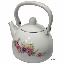 인덕션 주전자 티팟 차 포트 법랑 주전자 플라워 1.3L