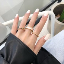 일호장신구 화이트 라인 골드3set 반지 개별카드텍포장 국내배송