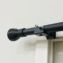 편한리빙 못없이 다는 커튼봉 브라켓 + 25mm커튼봉 세트, 블랙 130~240cm