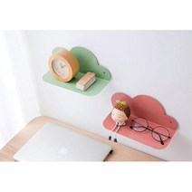 세탁실선반 분리세척가능 욕실 인테리어 선반 좁은화장실, 1개, 구름 미니 인테리어선반 파스텔핑크