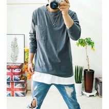 세탁시 변형이적은 피그먼트 덤블워싱 무지티셔츠 스마일 오버핏 빅사이즈 4XL
