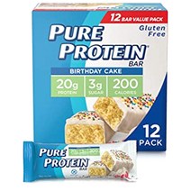 Pure Protein 퓨어프로틴 버스데이 케이크 프로틴바 12개 20g 고단백 스포츠 헬스 스낵 글루텐 프리