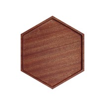 라이프란스 우드트레이 / 홈 카페 원목 나무 접시 쟁반 플레이트, 육각형, M (22.5cm), 1개
