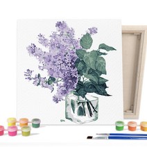 DIY 페인팅 그림 그리기 색칠하기 수채화 라일락 글라스 25X25, 상세페이지 참조