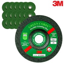 3M 푸른돌 4인치 옵셋 연마석 Green Corps Flexible Disc 20개입, 60방