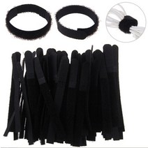 조인트 클램프 100 PCS 벨크로 케이블 재사용 가능한 후크 테이프 블랙 와이어 피니셔 노트북 TV 액세서리, 한개옵션0