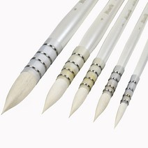 페인트붓 염소 털 나무 손잡이 수채화 페인트 아트 아티스트 브러시 1PC, 1.사이즈0
