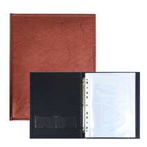 아인텍 가죽 O링 3공링 클리어 화일 바인더, 1개, 펄브라운[H5735]