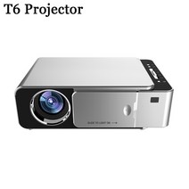미니빔프로젝터 가정용빔프로젝터 캠핑빔프로젝터 단초점빔프로젝터 t6 프로젝터 4k 3500 루멘 1080p video full hd led 휴대용 프로젝터 vga usb for, 동기화 스타일 - 빨간색