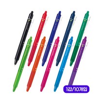 파이롯트 지워지는 볼펜 프릭션 볼 노크 0.7mm (1갑/10개입), 레드(1갑)